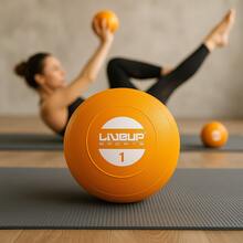 Pilates Yoga Toning Ball 1kg Weight Ball Soft Ball Liveup - 橘色 - 查看 1