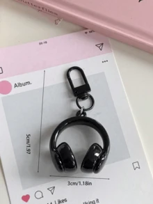 Minimalist Cool Stereo Headphone Keychain Creative Casual Style Cool 3D Headphone Keychain Creative Casual Backpack Pendant Gift For Friends Cute Keychain Pendant Y2K