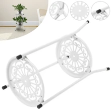 Lislark Iron Flower Pot Rack, Tall Plant Stand Rack, 2 Tier Flower Pot Holder Rustproof Plant Display Rack, Round Planter Shelves For Home Garden Patio Balcony Office Living Room Bathroom - White - View 2