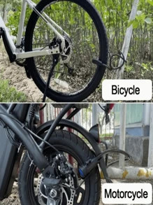 1pc,Anti-Theft Bike Lock With Keys – Lock, Lock With Key, Door Lock, Lock For Door, Mountain Bike Lock, Road Bike Lock, Bicycle Lock, Portable Rubber Ring Lock, Durable Steel Core, Cut-Resistant, Weatherproof, Easy To Carry/Store