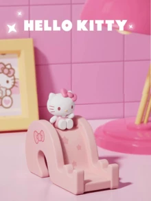 Podstawka na telefon z postaciami Sanrio, Hello Kitty, Kuromi, My Melody, Cinnamoroll, Pochacco i Hangyodon, uchwyt na biurko w kształcie suwaka, antypoślizgowa silikonowa podstawa, uniwersalny uchwyt na iPhone'a/Androida/tablet, uroczy element wystroju pokoju w stylu kawaii i prezent podróżny dla dziewczynek, nastolatek i kolekcjonerów Sanrio