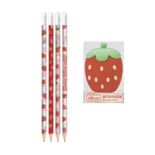Kit 4 lápis + 1 Apontador com Cheirinho Be Berry - Multicolorido - Visão 1