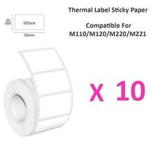 Impressora de Etiquetas M110 Papel Térmico Autoadesivo, Compatível com E210/P50/PT-260 Phomemo M110 M220 M200 Máquina para Código de Barras/Endereço/Logotipo/Negócios/Etiqueta para Casa