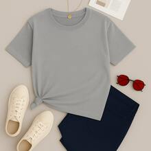 Father's Day Kit With 2 100% Cotton T-Shirts Like Father Like Daughter - Grey - View 2