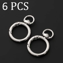 4件/6件/10件锌合金金属弹簧夹钩环,适用于手提包、手机壳、钥匙扣 - 彩色 - 查看 17