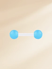 1pc Women's Fashion Glow-In-The-Dark Plastic Stud Earrings, Multicolor Luminous 16G Ear Lobe & Cartilage Earrings, Transparent Flexible Plastic Ear Jewelry - Ear Stud - View 8