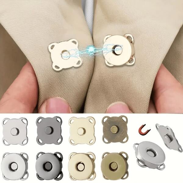 5pcs/8pcs/10pcs Strong Magnetic Snaps, Hand-Sewn Magnetic Buttons, Suitable For Clothes, Bags, DIY Fashion And Handicrafts