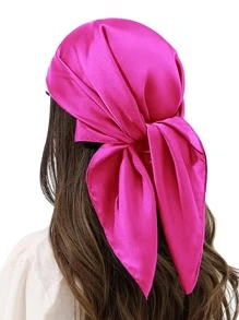 Pañuelo para la cabeza como bandana de seda, pañuelo de satén para el cabello para mujeres para dormir, pañuelo cuadrado para envolver el cabello por la noche de 27.5 pulgadas, bandana, banda para el cabello, banda para la cabeza, ideal para realzar tu aspecto - Multicolor - Ver 35