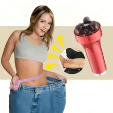 红光手持腹部按摩器，迷你腰腹按摩器，锻炼肌肉放松，9级强度调节，多功能便携，USB充电，1200mAh电池，是送给家人和朋友的理想礼物。