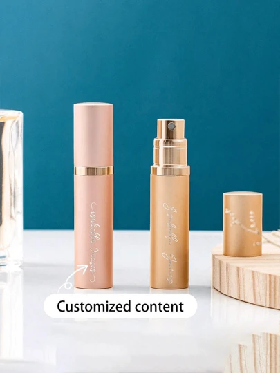 1PC Customized Perfume Spray Bottle, Personalized Bridesmaid Gifts Perfume Bottles, Wedding Decorations, Portable Travel Atomizer, Essential Oil Cosmetic Containers, Gifts For Girlfriends, Holiday Gifts, Birthday Gifts,Christmas Time