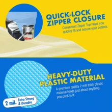 Aimall 100-1000 Clear Plastic Resealable Zipper Bags - Mil Thick Strong And Durable Polyethylene Bags With A Resealable Zipper Top Lock And Write-On White Block For Storage, Packaging And Shipping - transparent - Visa 9