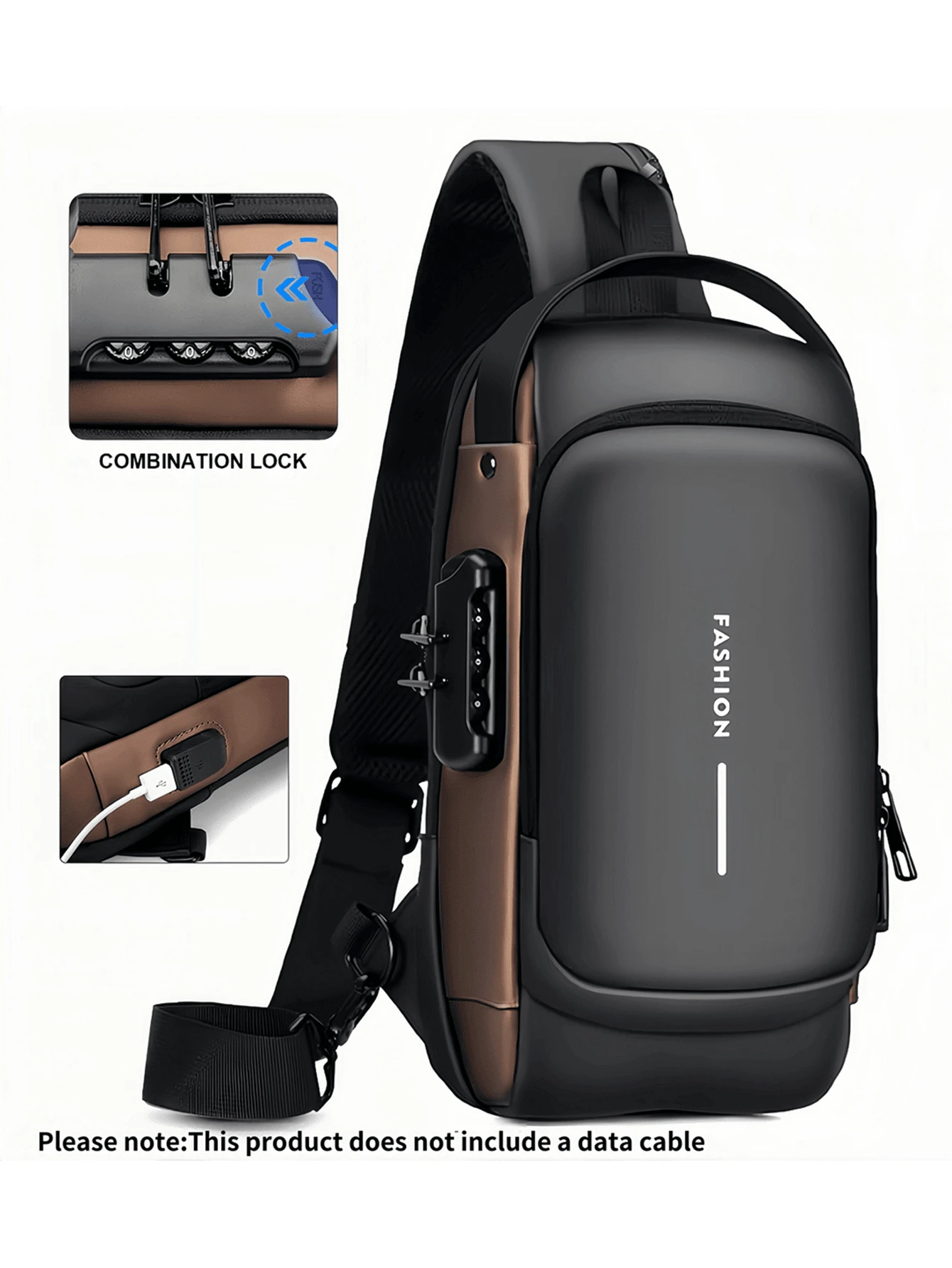 Fashion Men's Backpack - Oxford Texture Messenger Bag With Password Lock - Stylish Motorcycle Crossbody Bag With Phone Pocket, Zipper Closure For Daily Commute, Motorcycle Bag Business Anti-Theft Messenger Bag - Casual Sports Travel Shoulder Bag, Adjustable Strap, Multi-Pocket Waist Bag, Suitable For Outings, Weddings, Perfect Gift For Father, Husband, Boyfriend And Teacher