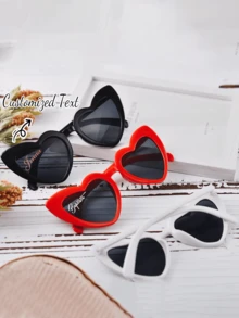 定制心形眼镜 - 个性化眼镜纪念品，纪念您的特殊场合，令人难忘的情人节、母亲节等庆祝活动的礼物 - 白色 - 查看 10