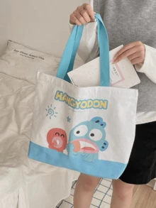 Official Reversible Canvas Tote Bag – , , & Friends, 2-Sided Print Shopping Bag, 43×31 cm Oversized Cotton Tote, 12 cm Gusset, Inner Pocket & Zipper Closure, Heavy-Duty 12 公分Teens, Students, Moms & Collectors - 查看 9