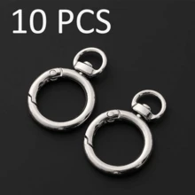 4件/6件/10件锌合金金属弹簧夹钩环,适用于手提包、手机壳、钥匙扣 - 彩色 - 查看 13
