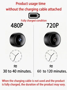 GENAI 1/2/4pcs Home Security Camera -720P WiFi Nanny Cam With Night Vision, Motion Detection, And Home Security For Indoor Outdoor Pet Monitoring - Compact And Discreet Design (Support 2.4GWIFl Only)