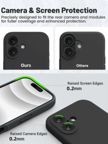 黑色硅胶手机壳，兼容，全新高品质黑色硅胶手机壳，兼容Pixel手机 - 超薄、防震、防刮、触感柔软、轻巧、耐用保护，兼容Nothing Phone（黑色） - 黑色 - 查看 4