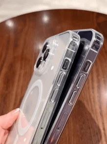 豪华磁吸充电壳适用于 17 16 15 14 13 12 11 Pro Plus Max Air XSmax XR X/Xs 7/8 Plus 7/8 超透明亚克力超薄外壳