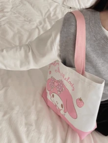 Official Reversible Canvas Tote Bag – , , & Friends, 2-Sided Print Shopping Bag, 43×31 cm Oversized Cotton Tote, 12 cm Gusset, Inner Pocket & Zipper Closure, Heavy-Duty 12 公分Teens, Students, Moms & Collectors - 查看 6