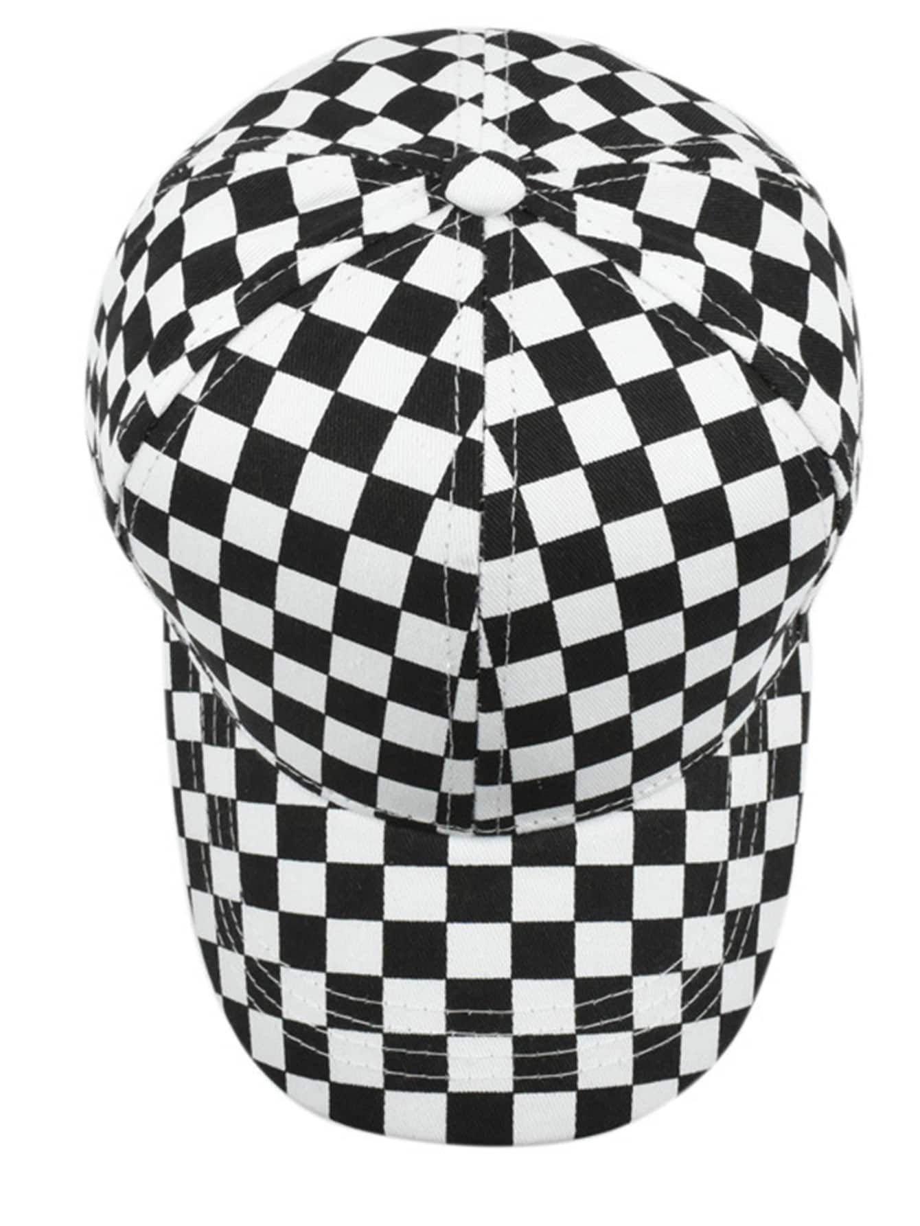 1 pièce Casquette de baseball à carreaux unisexe, chapeau de soleil polyvalent et décontracté, casquette à damier pour l'extérieur - Multicolore - Voir 9