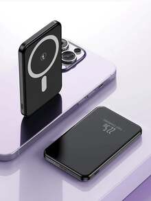 Power Bank 10000mAh IOS Universal Portable Inductive Charger - 黑色 - 查看 1