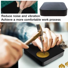 KLONKEE Juego de herramientas de joyería con yunque plano de acero, incluye alfombrilla de goma y martillo de cincelado, adecuado para reparación de joyería y estampado de metal - Multicolor - Ver 8