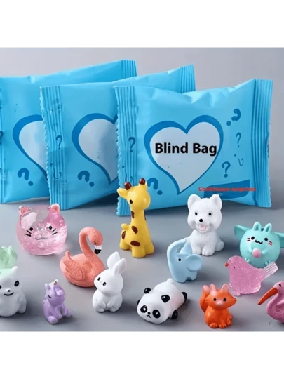20个可爱迷你动物惊喜盲袋 - 新年、复活节、情人节趣味派对礼品！非常适合作为礼物、家居装饰和节日庆祝活动（颜色和款式随机）