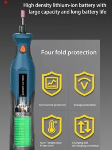 Rechargeable Electric Grinder, 7.4V High Power Sander, Wireless Rotary Tool With Battery-Powered Adjustable Carving Pen For Polishing And Engraving, Perfect Christmas Gift For Friends And Family - Multicolor - View 7