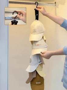 5/1pc Baseball Cap Hat Rack, Unisex Hat Rack With Hooks And Clips, Suitable For Wardrobe And Cabinet Doors, Hat Storage Rack On Door And Wall, Suitable For Baseball Cap Lovers To Store Closet Door Display Hat Rack,Space Saving Hat Storage Rack For Closet And Door, Gender Reveal Party, Perfect For Birthdays, Weddings, Parties, The Perfect Gift For Colleagues, Friends, And Family, Back To School - Multicolor - View 4