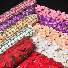 1pc Artificial Hedge Flower Trellis Outdoor Expanding Garden Fence Privacy Screening ,Artificial Ivy Fence Screening, Artificial Flower Fence Trellis Fence Panels Garden Wall Privacy Fence Adornment For Wedding Yard ,Christmas - Purple - View 4