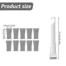 1 set lavetă abrazivă multifuncțională pentru curățarea crăpăturilor, marginilor și colțurilor, perie de curățare, răzuitor, integrat cu un instrument pentru curățarea scurgerilor de podea din baie
