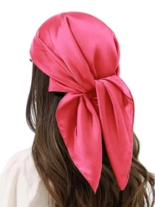 Pañuelo para la cabeza como bandana de seda, pañuelo de satén para el cabello para mujeres para dormir, pañuelo cuadrado para envolver el cabello por la noche de 27.5 pulgadas, bandana, banda para el cabello, banda para la cabeza, ideal para realzar tu aspecto - Multicolor - Ver 36