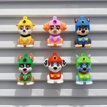 Paw Patrol 6件旺旺团队娃娃桌面3D摆件手工DIY饰品，可用作钥匙扣挂件，非常适合节日、粉丝、学校、送礼（版本随机） - 查看 2