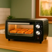 Forno Elétrico Bak 220v 10 Litros 1000W Bancada Master Desligamento Automático Aquece Doura E Tosta 250 Graus completo - Preto - Visão 9