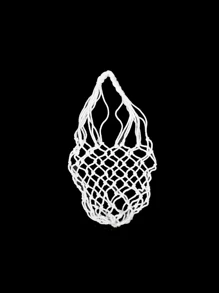 1个手工编织网袋，可重复使用，适用于水杯、咖啡、便携式瓶架、饮料袋、装饰收纳袋，适合作为礼物送给朋友、亲戚、同学。