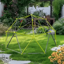 XCF006I Ten Sided Climbing Frame For Outdoor Playground For Age 3+ Climber With Colorful Climbing Stones 10ft - Default - View 2