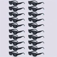 20 件复古方形眼镜，经典方形镜框，男女皆宜，尽显奢华，适合新娘送礼会、婚礼、圣诞节、新年、情人节、单身派对、摇滚主题派对礼物（男女通用）、情人节装饰、婚礼宾客回礼、伴娘礼物、毕业装饰 - 彩色 - 查看 1