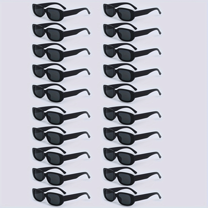 20 peças de óculos quadrados retrô, armação quadrada clássica para homens e mulheres com um toque de luxo, para chá de panela, casamento, Natal, Ano Novo, Dia dos Namorados, despedida de solteira, lembrancinhas de festa com tema de rock unissex, decoração para o Dia dos Namorados, lembrancinhas de casamento para convidados, presentes para madrinhas, decorações de formatura