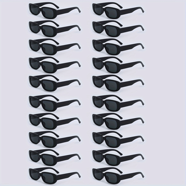 20pcPcs Retro Square Glasses, Classic Square Frame For Men And Women With A Sense Of Luxury, For Bridal Shower,Wedding,Christmas,New Year, Valentine's Day, Bachelorette Party,Rock Theme Party Favors Unisex,Valentines Day Decor,Wedding Favors For Guests,Bridesmaid Gifts,Graduation Decorations