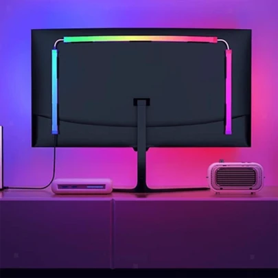 1pc RGB Gaming Monitor LED Backlight Strip, USB Powered Ambient Lighting, Suitable For 24/32 Inch Computer And TV Screens, Suitable For Movies, Games, Music, And Office Use