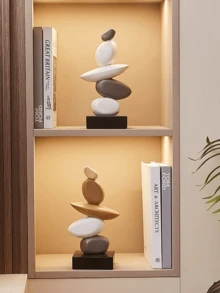 1 件抽象树脂石结雕像 - 客厅装饰中心装饰品，现代室内展示，圣诞节、万圣节、复活节装饰树脂装饰工艺品的理想选择，是创意人士设计家居装饰的最佳对象 - 彩色 - 查看 9