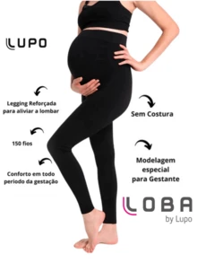 Lupo Loba Pregnant Leggings Pants Without Original Seams - màu đen - Xem 3