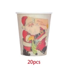 10 Stücke/20 Stücke/50 Stücke Vantage Weihnachtsmann Weihnachts-Papierbecher, Weihnachtsmann Weihnachts-Einwegbecher für Kaffee, Party-Tischdekoration, Weihnachtsferien-Zubehör