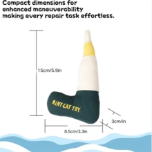 1 Peça Brinquedo de Perfuração de Catnip de Pelúcia - Brinquedo Resistente à Mordida para Gatinhos e Gatos | Brincadeira Interativa Interna e Dentição com Catnip Natural