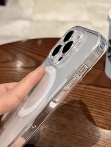 豪华磁吸充电壳适用于 17 16 15 14 13 12 11 Pro Plus Max Air XSmax XR X/Xs 7/8 Plus 7/8 超透明亚克力超薄外壳