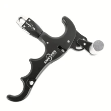 1 件 AME 四指射箭释放辅助器，可调节拇指扳机，操作流畅，提高准确性，适合初学者到专业人士，复合弓手持释放器，户外射击运动