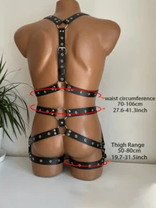 Men Pu Leather Lingeie Harness Men Bondages Full Body, Jockstraps For Men Pants And Pu Leather Top, Chest Men's Harness, Gay Harness Men's Fashion Straps Harness - Black - View 4
