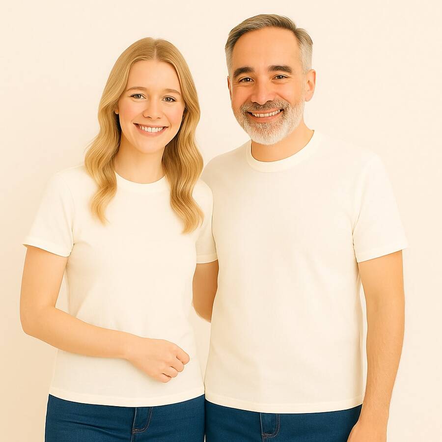 Father's Day Kit With 2 100% Cotton T-Shirts Like Father Like Daughter - 離開 - 查看 1