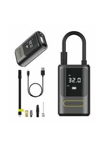 Mini Portable Electric Car Tire Pump, Bicycle Tire Inflator, Portable Charging Air Pump - 均碼 - 查看 3