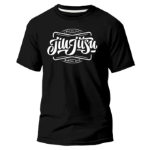 Men's Jiu Jitsu Martial Arts T-Shirt Lightweight 100% Cotton Mesh Shirt Great For Training Father's Day - 黑色 - 查看 1